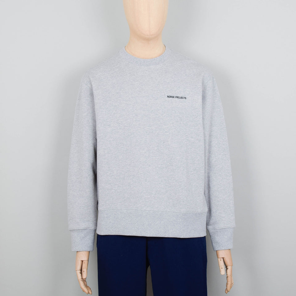 Norse Projects Arne Logo Sweat - Light Grey Melange