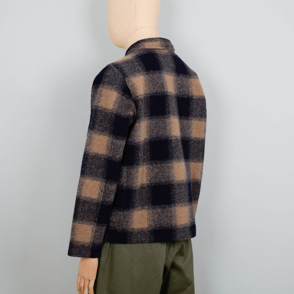 Universal Works Lumber Jacket Merino Fleece - Navy