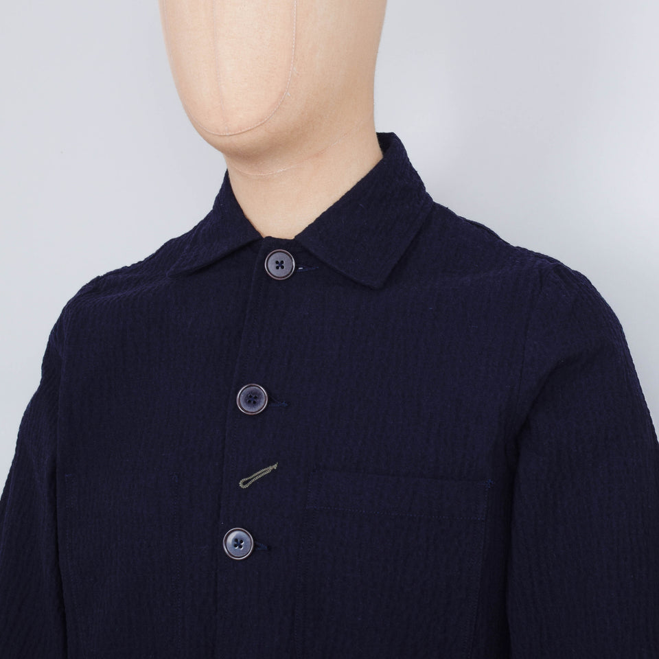 Universal Works Original Bakers Jacket Ospina Cotton - Dark Navy