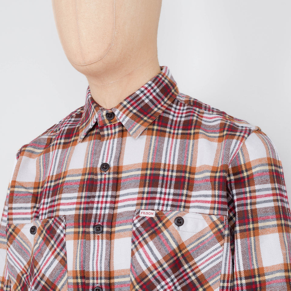 Filson The Rangeland Flannel Shirt - Red / Brown