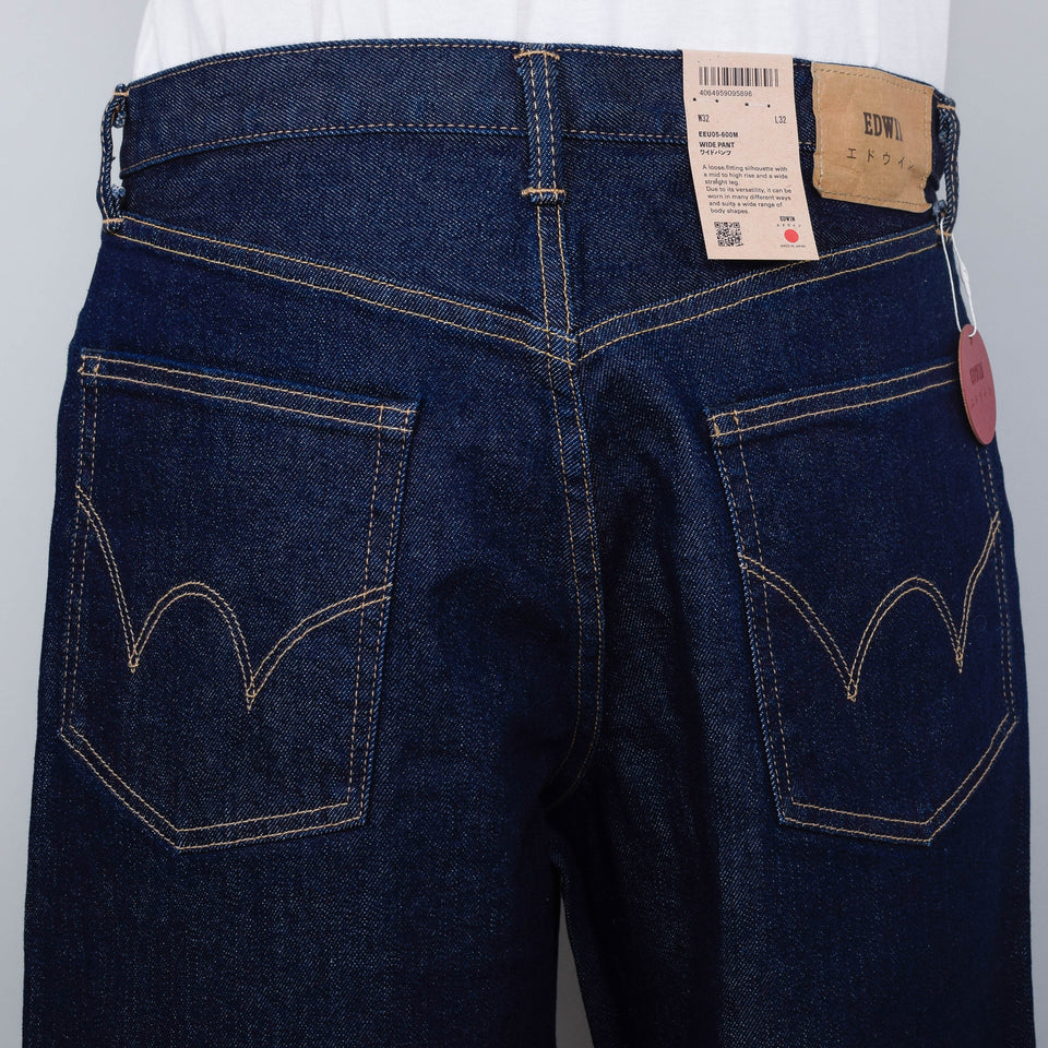 Edwin Wide Pant Kaihara - Blue Stretch Denim, Green x White Selvage