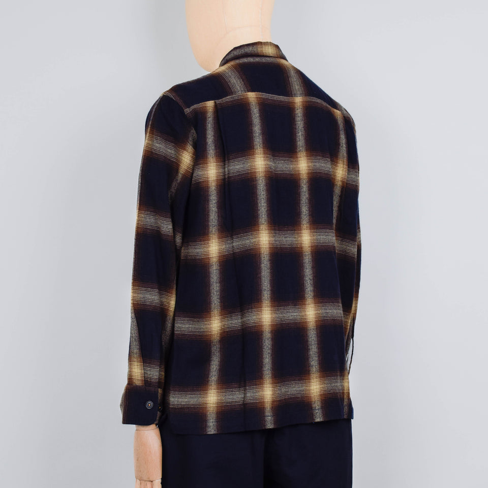 Universal Works Utility Shirt Canyon Check - Navy