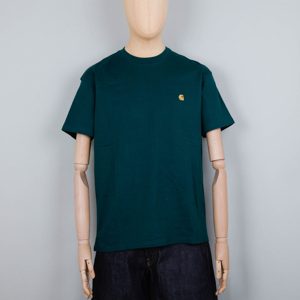 Carhartt WIP Chase T-Shirt S/S - Chervil / Gold