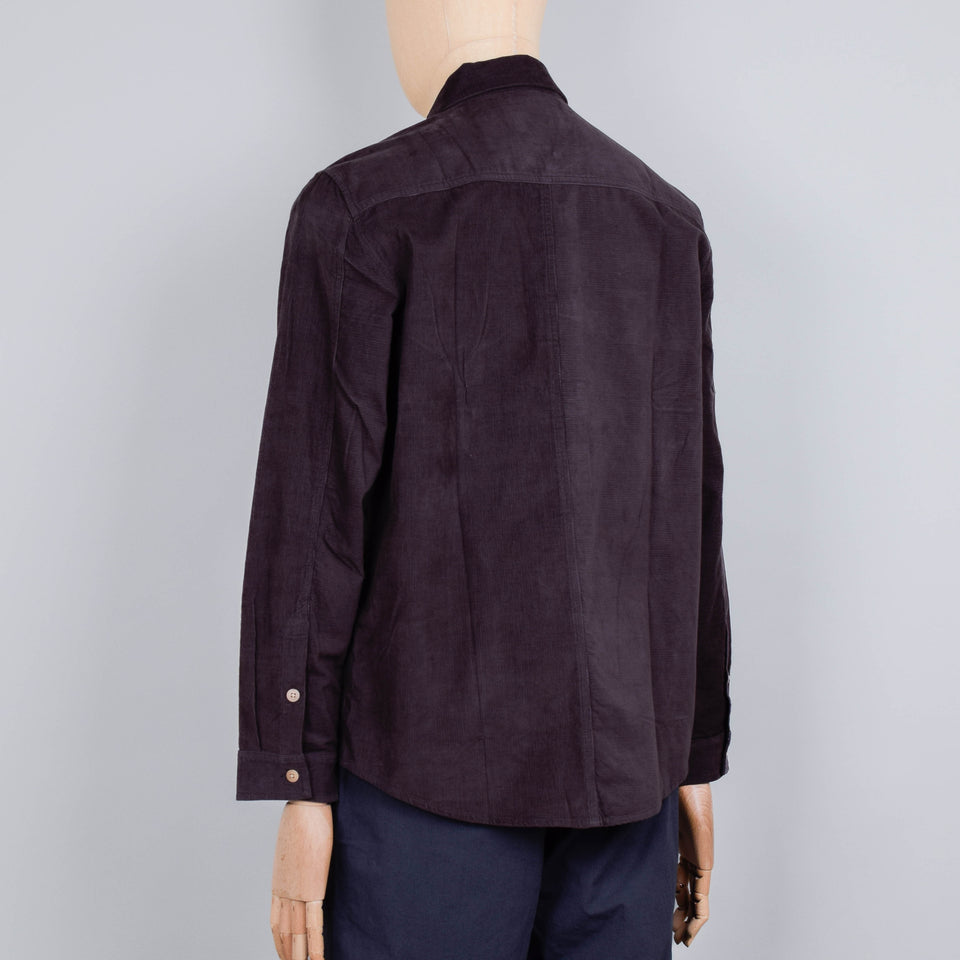 Folk Direction Babycord Shirt - Black Grape