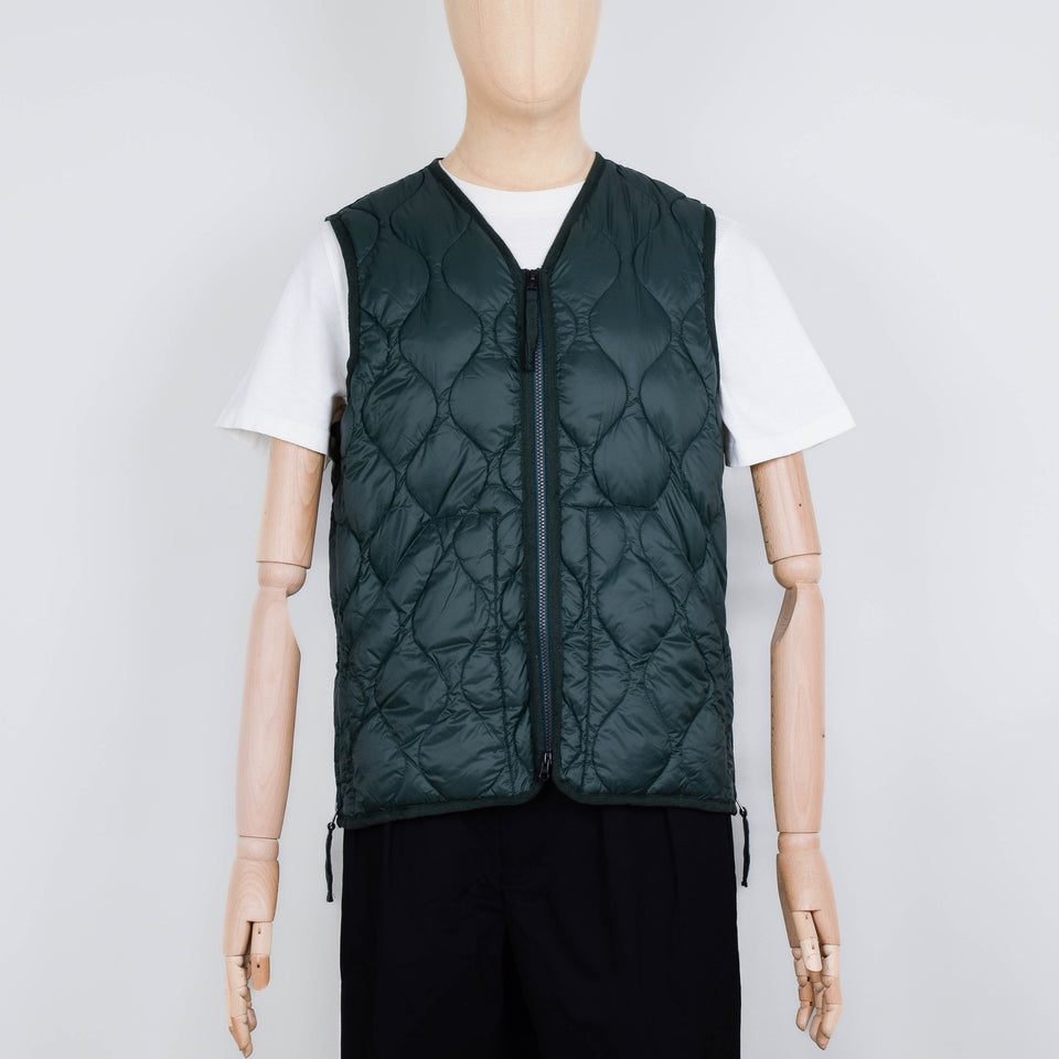 Taion Military V Neck Down Vest 001 -  Green