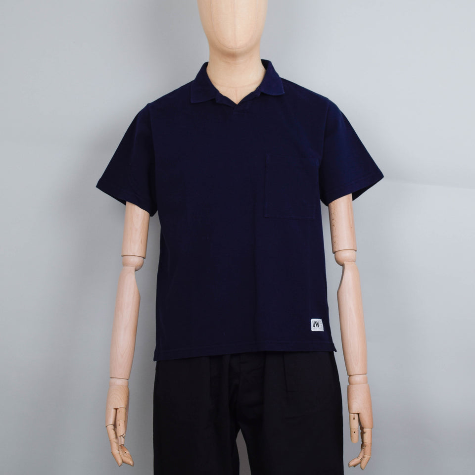 Universal Works Vacation Polo Piquet - Bright Navy