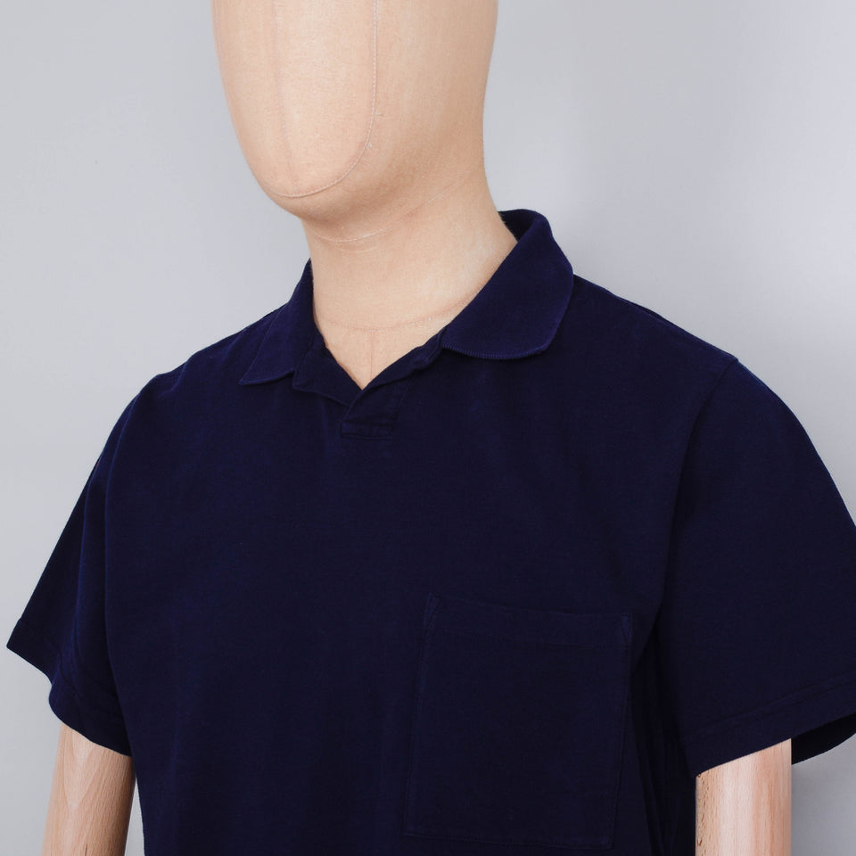 Universal Works Vacation Polo Piquet - Bright Navy