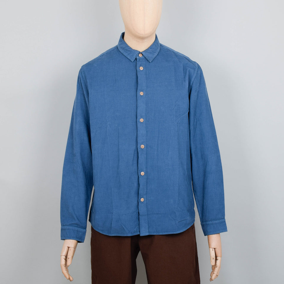 Folk Relaxed Babycord Shirt - Soft Blue