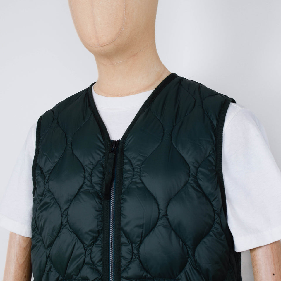 Taion Military V Neck Down Vest 001 -  Green