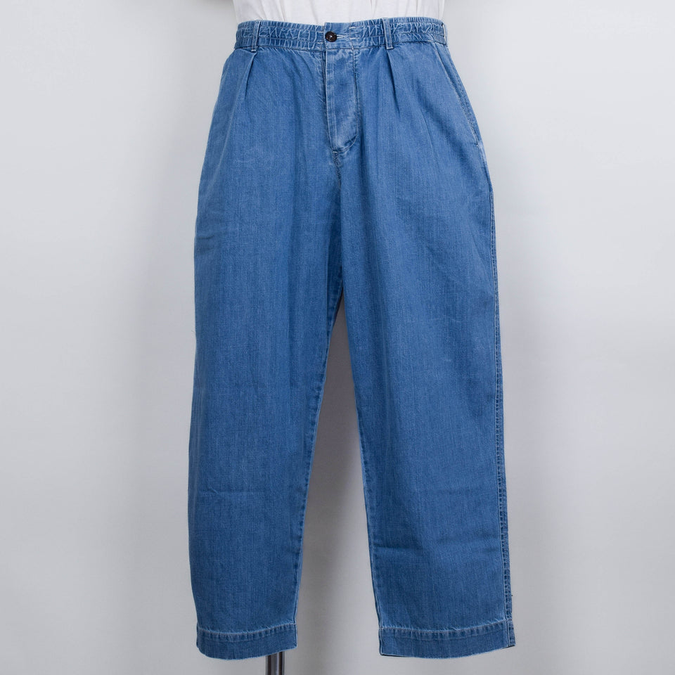 Universal Works Oxford Pant 8oz Organic Denim - Washed Indigo