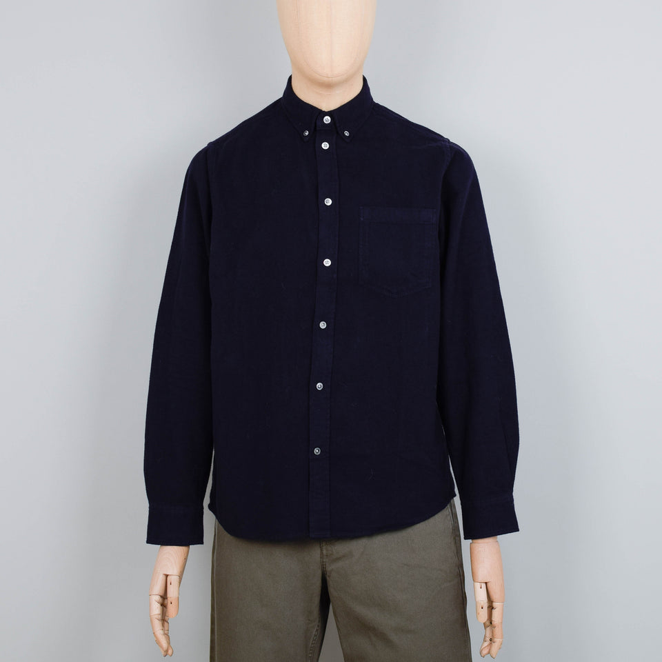 Norse Projects Anton Brushed Flannel - Dark Navy