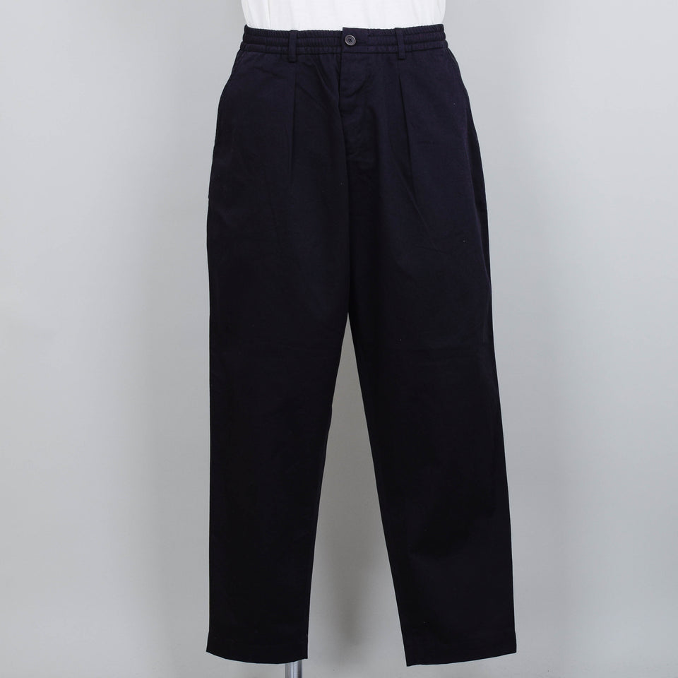 Universal Works Pleated Track Pant Twill - Black
