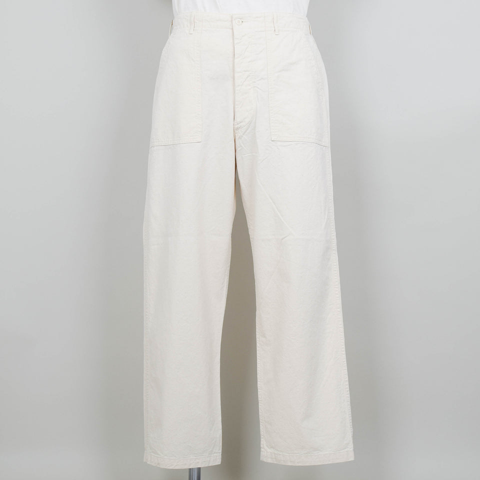 OrSlow Original Napped Twill Summer Fatigue Pants - Ecru