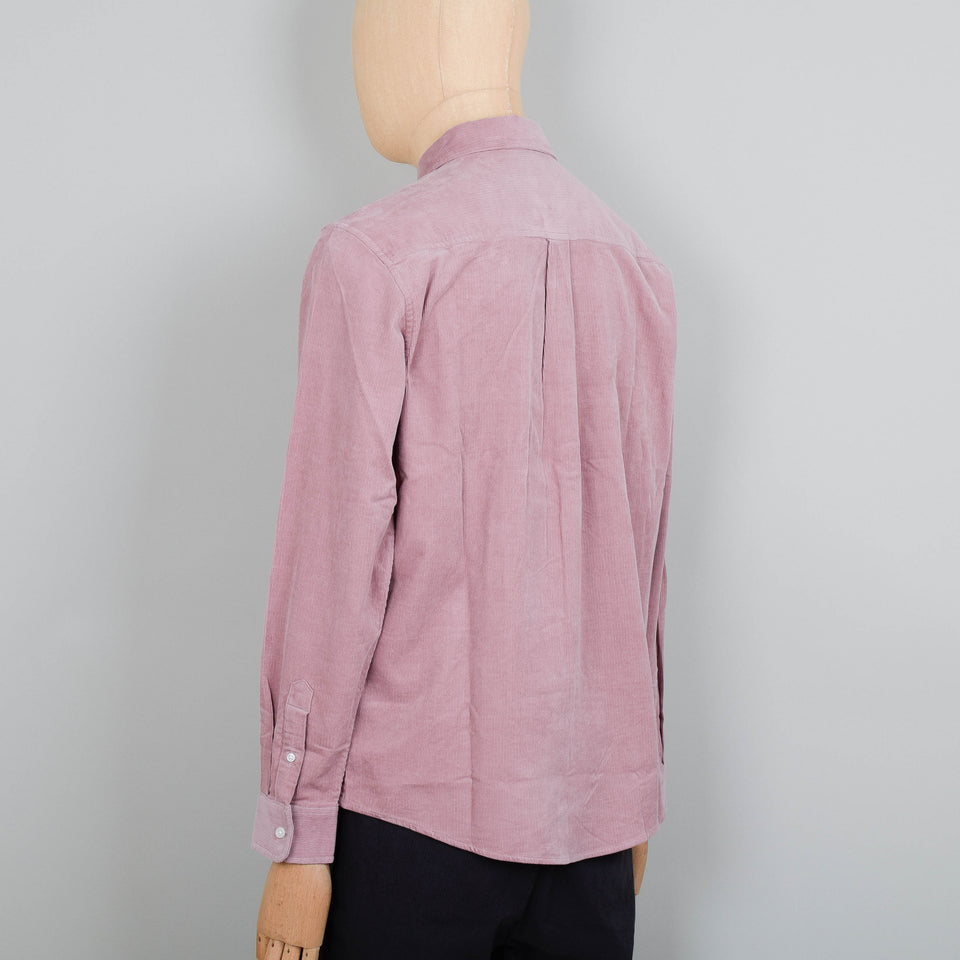 Carhartt WIP Madison Fine Cord Shirt - Glassy Pink / Wax