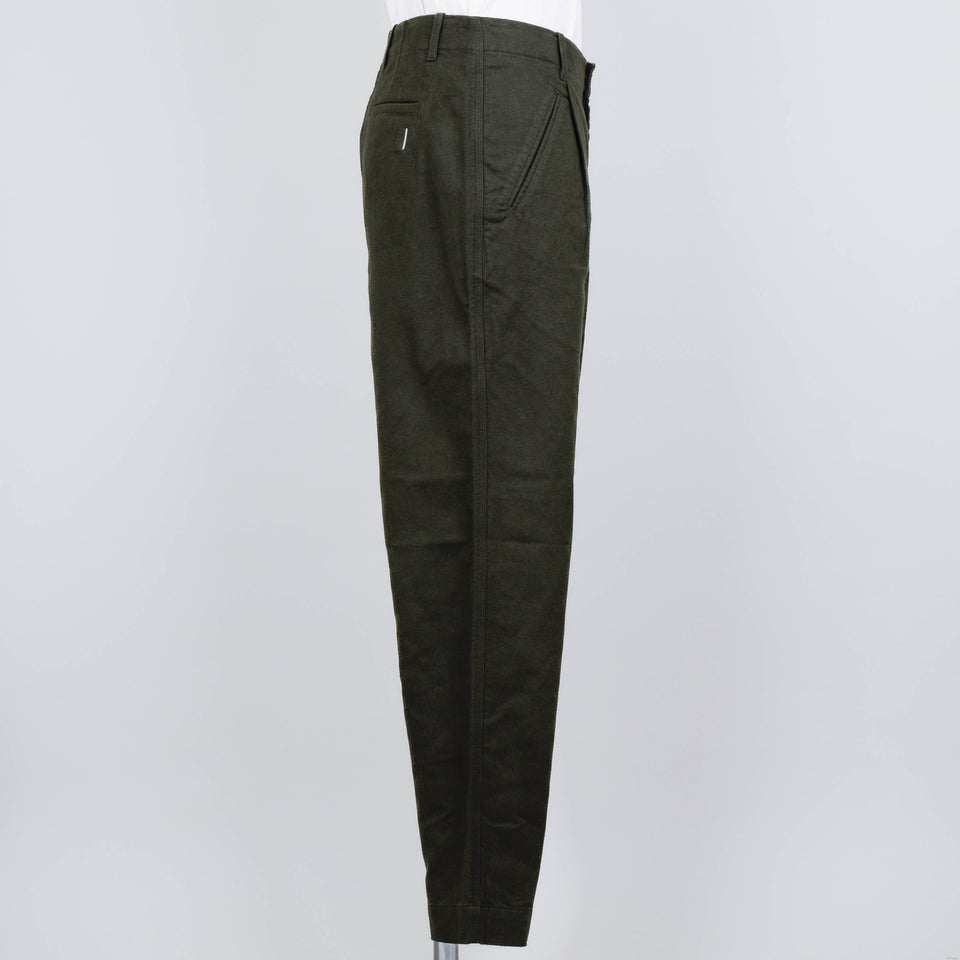 Folk Assembly Pant - Dark Olive Moleskin