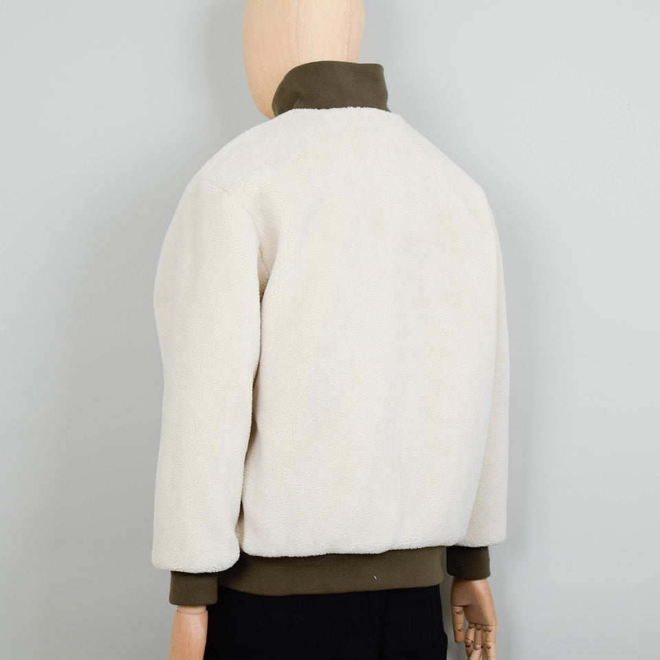 Taion Reversible Bomber Jacket - Dark Olive x Cream