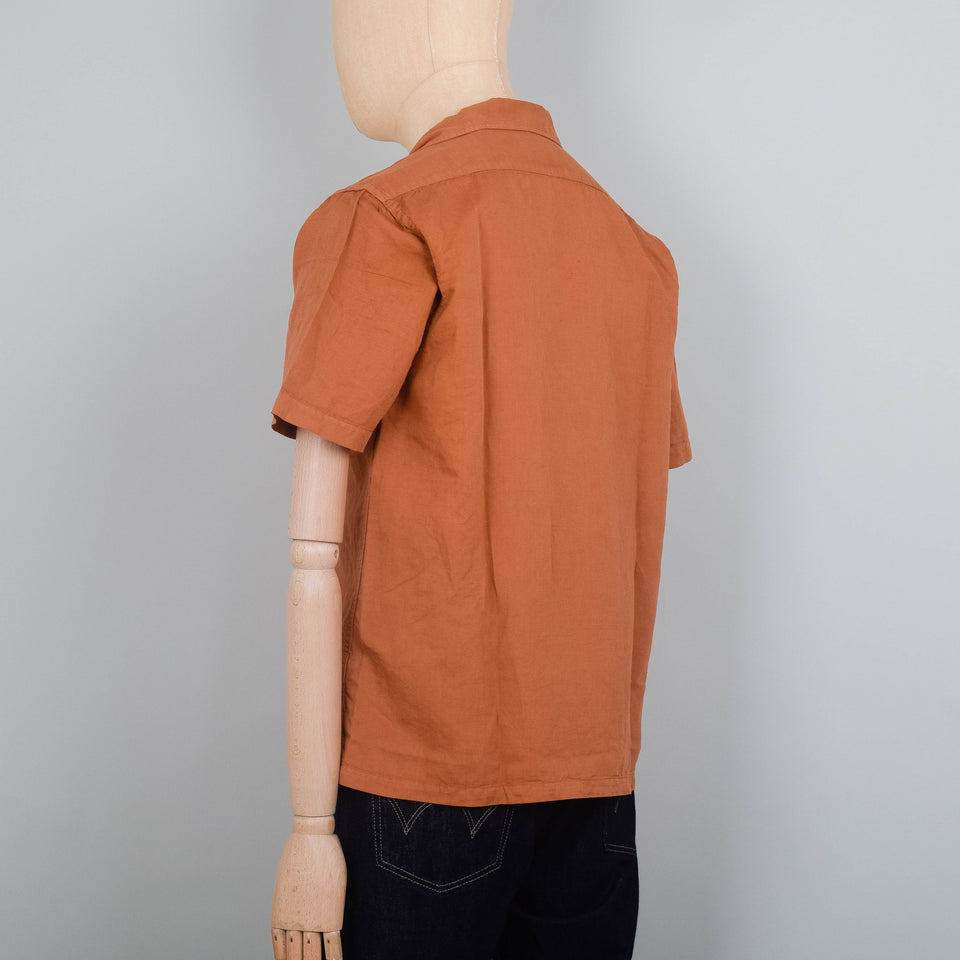 Colorful Standard Linen Short Sleeve Shirt - Ginger Brown