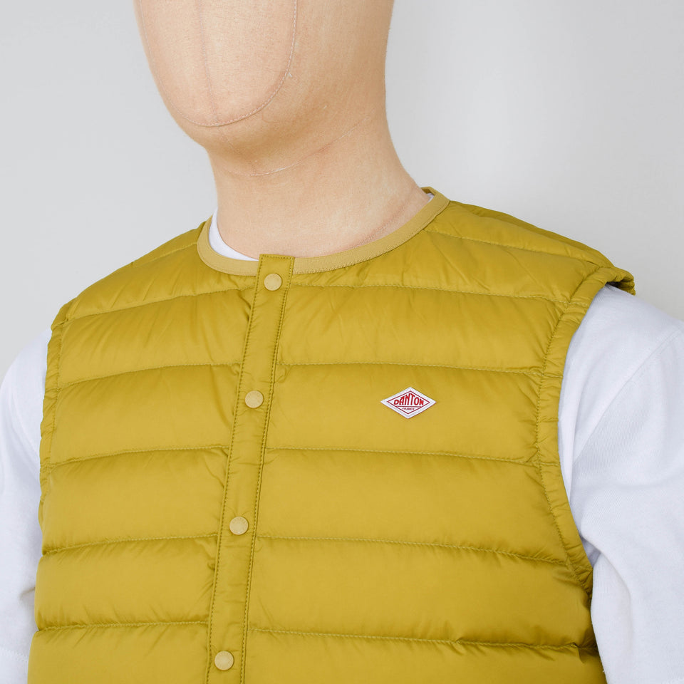 Danton Inner Down Crewneck Vest - Mustard