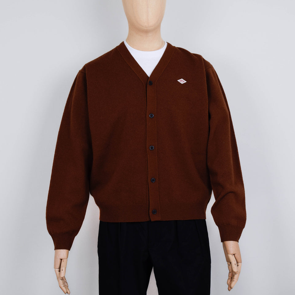 Danton V Neck Cardigan - Chocolate