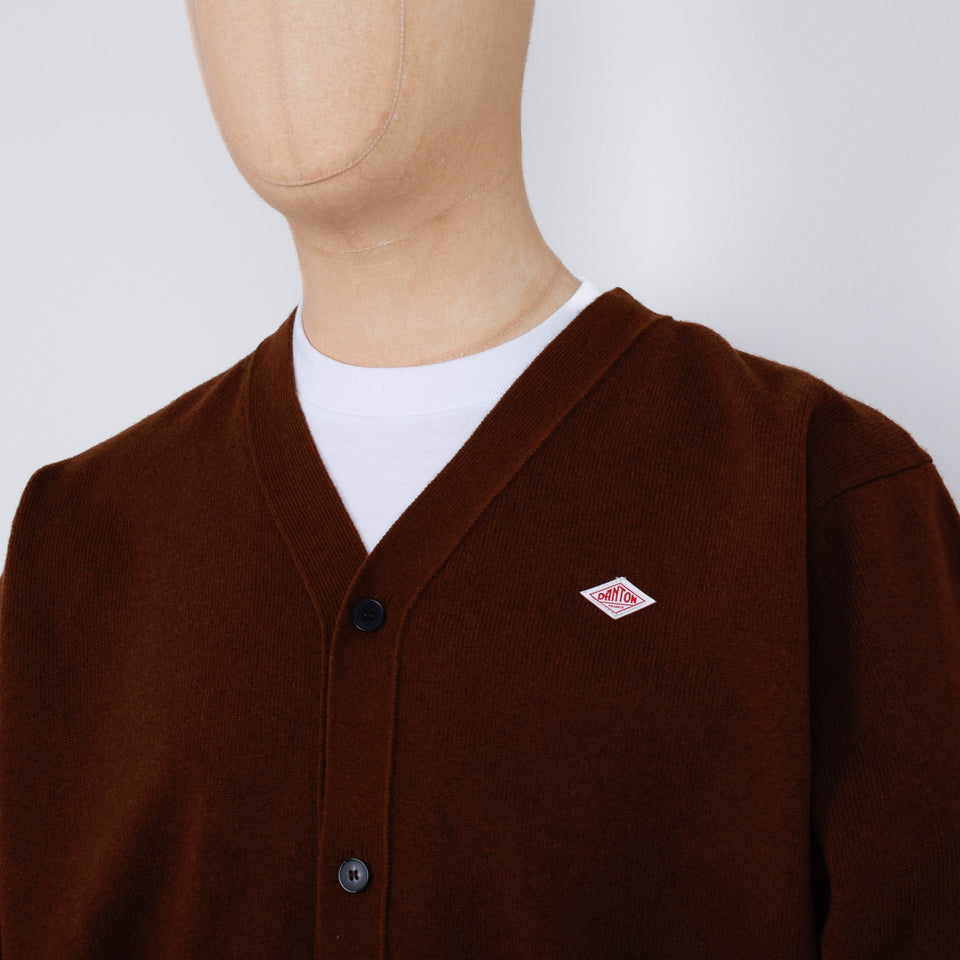 Danton V Neck Cardigan - Chocolate