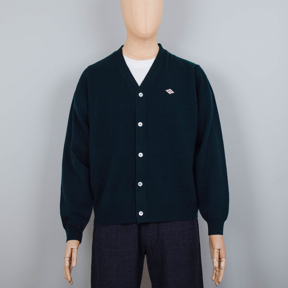 Danton V Neck Cardigan - Dark Green