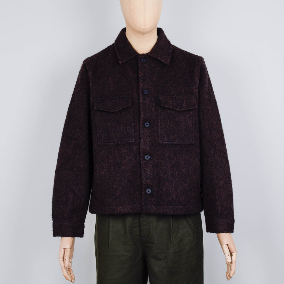 Folk Zaki Jacket - Navy Espresso Brushed wool