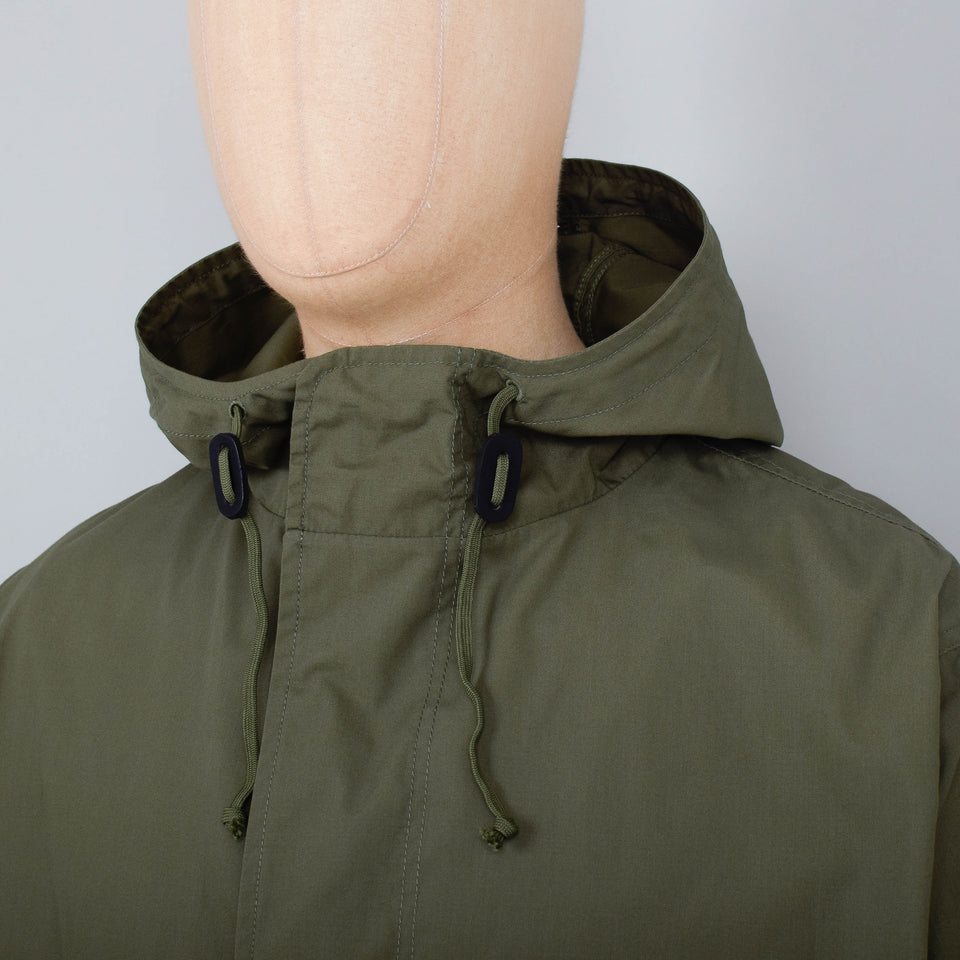 Universal Works Recycled Poly Tech Beach Parka - Olive / Sand