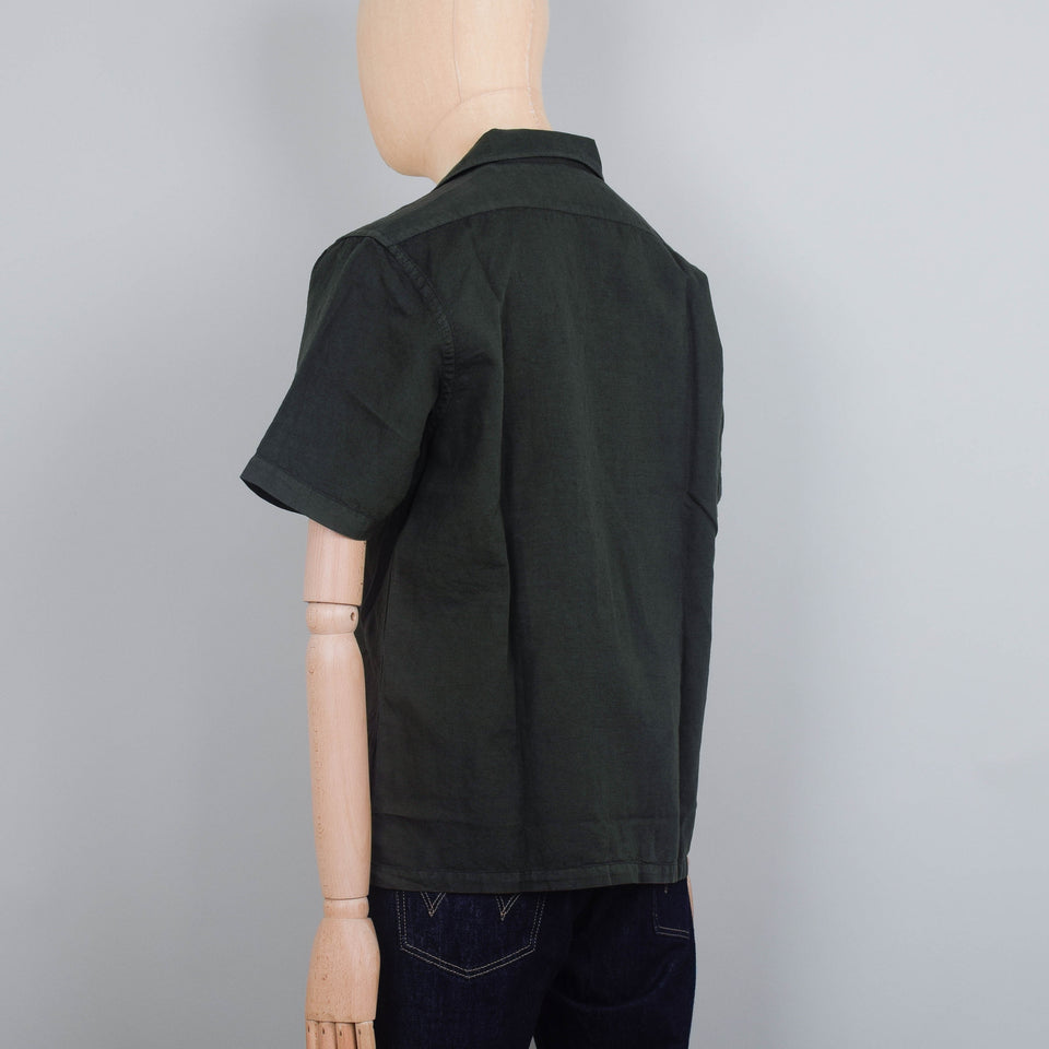 Colorful Standard Linen Short Sleeve Shirt - Hunter Green
