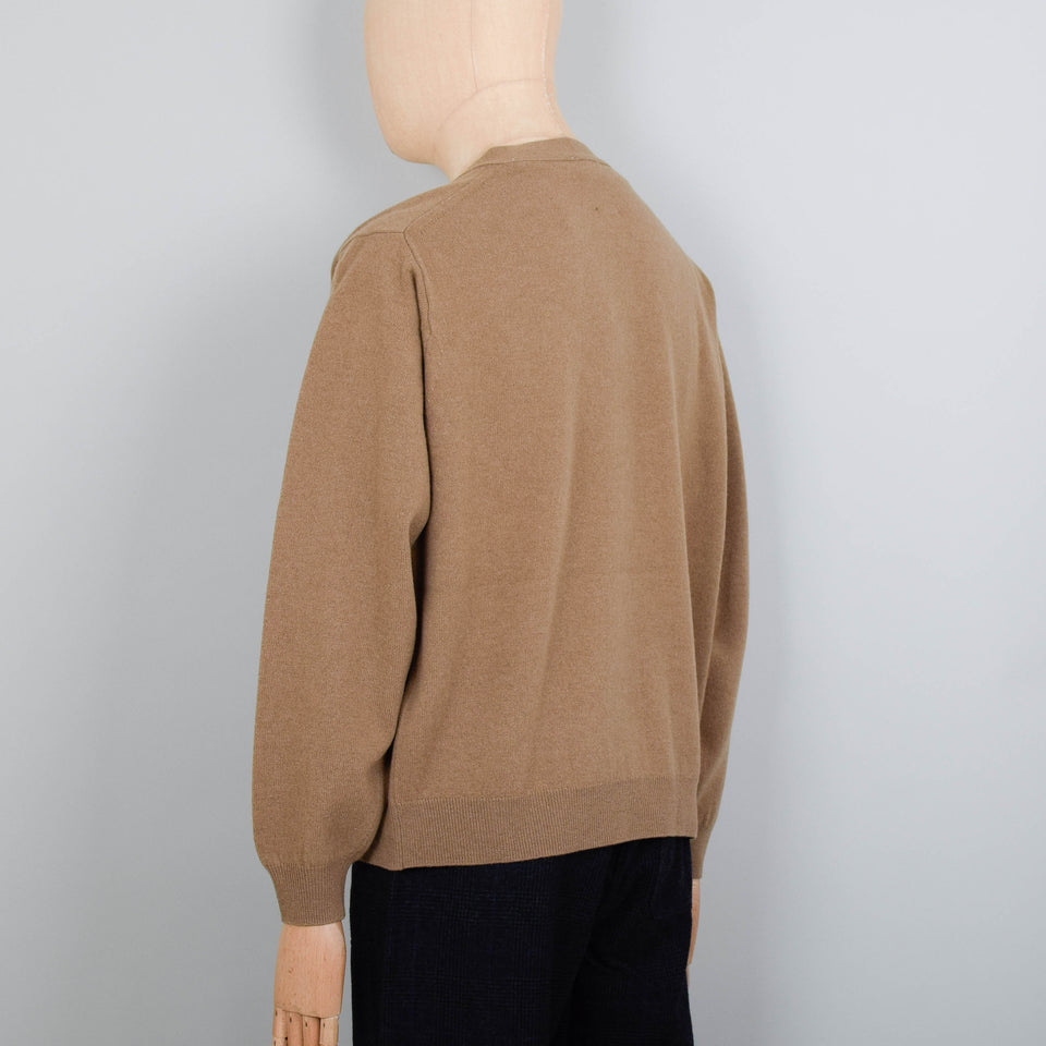 Danton V Neck Cardigan - Cafe au Lait