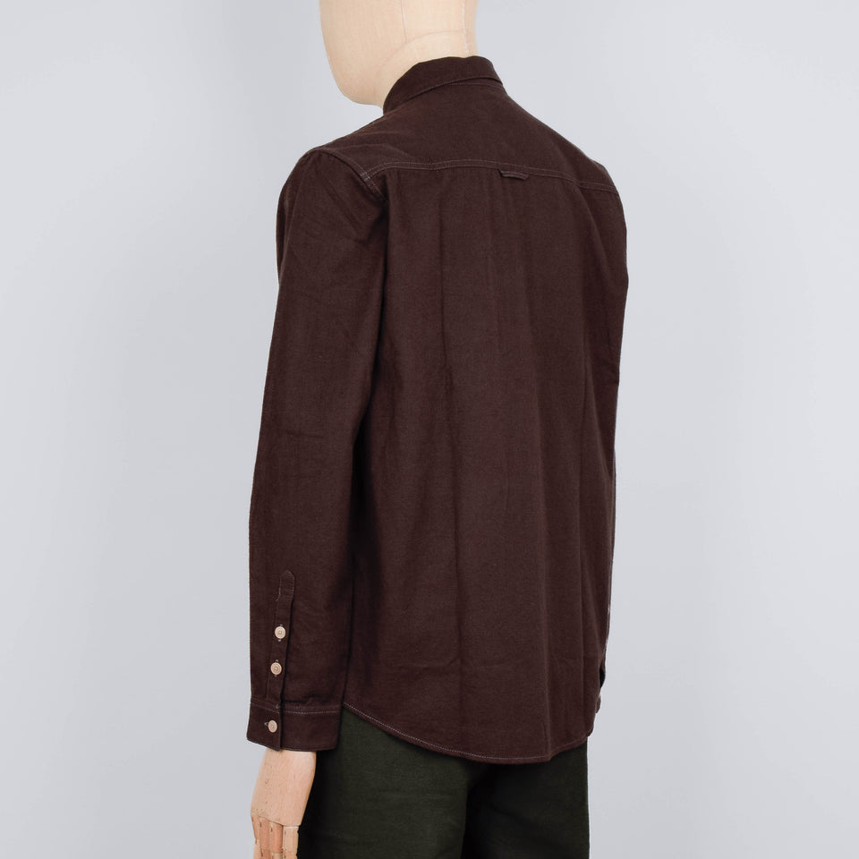 Folk Relaxed Fit Shirt - Espresso Flannel