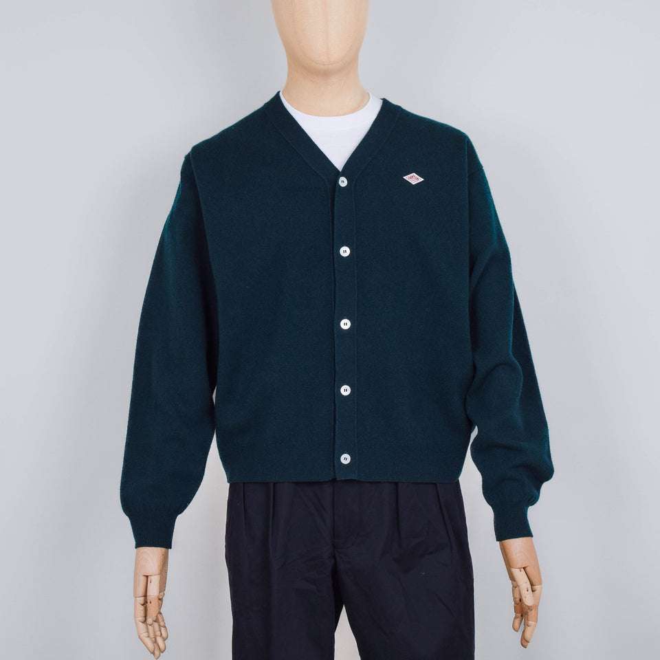 Danton V Neck Cardigan - Dark Green