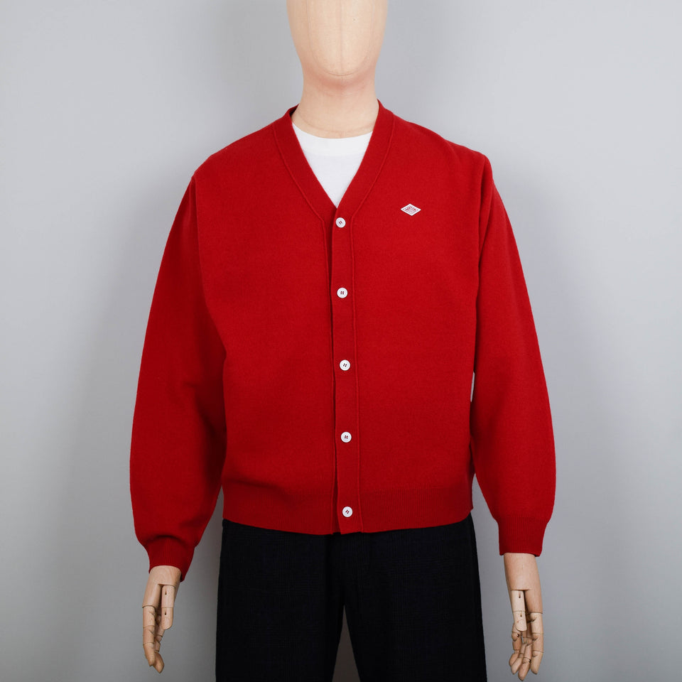 Danton V Neck Cardigan - Red