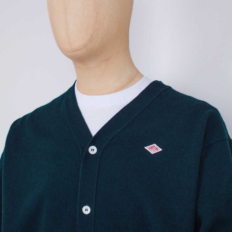 Danton V Neck Cardigan - Dark Green