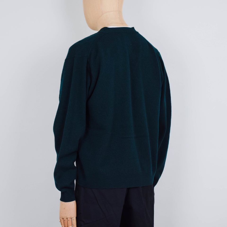 Danton V Neck Cardigan - Dark Green