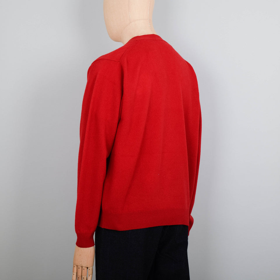 Danton V Neck Cardigan - Red