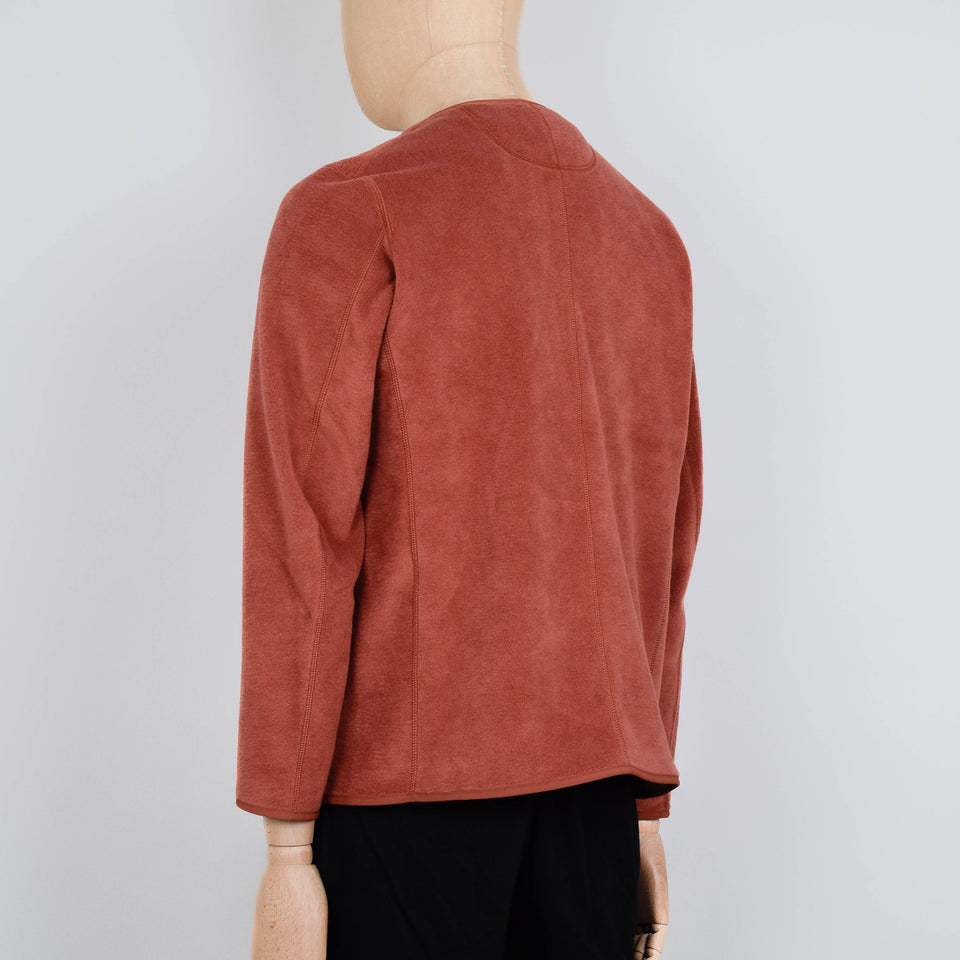 Danton Fleece Collarless Jacket - Dark Orange