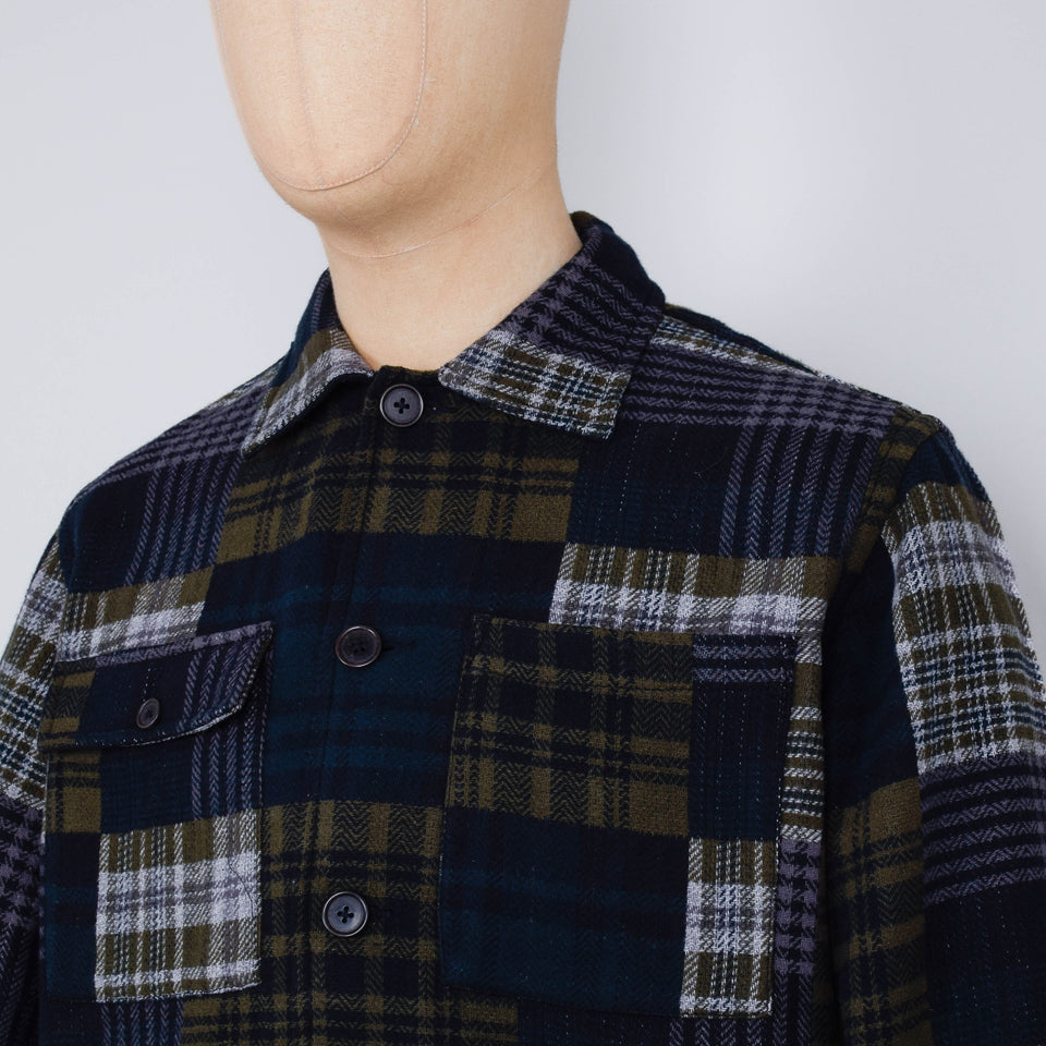 Universal Works Dockside Jacket Japanese Patchwork - Green