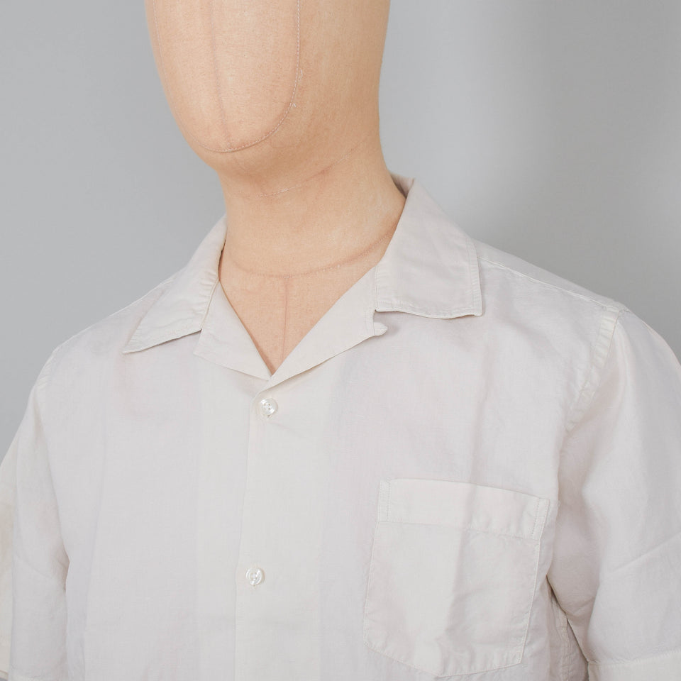 Colorful Standard Linen Short Sleeve Shirt - Ivory White