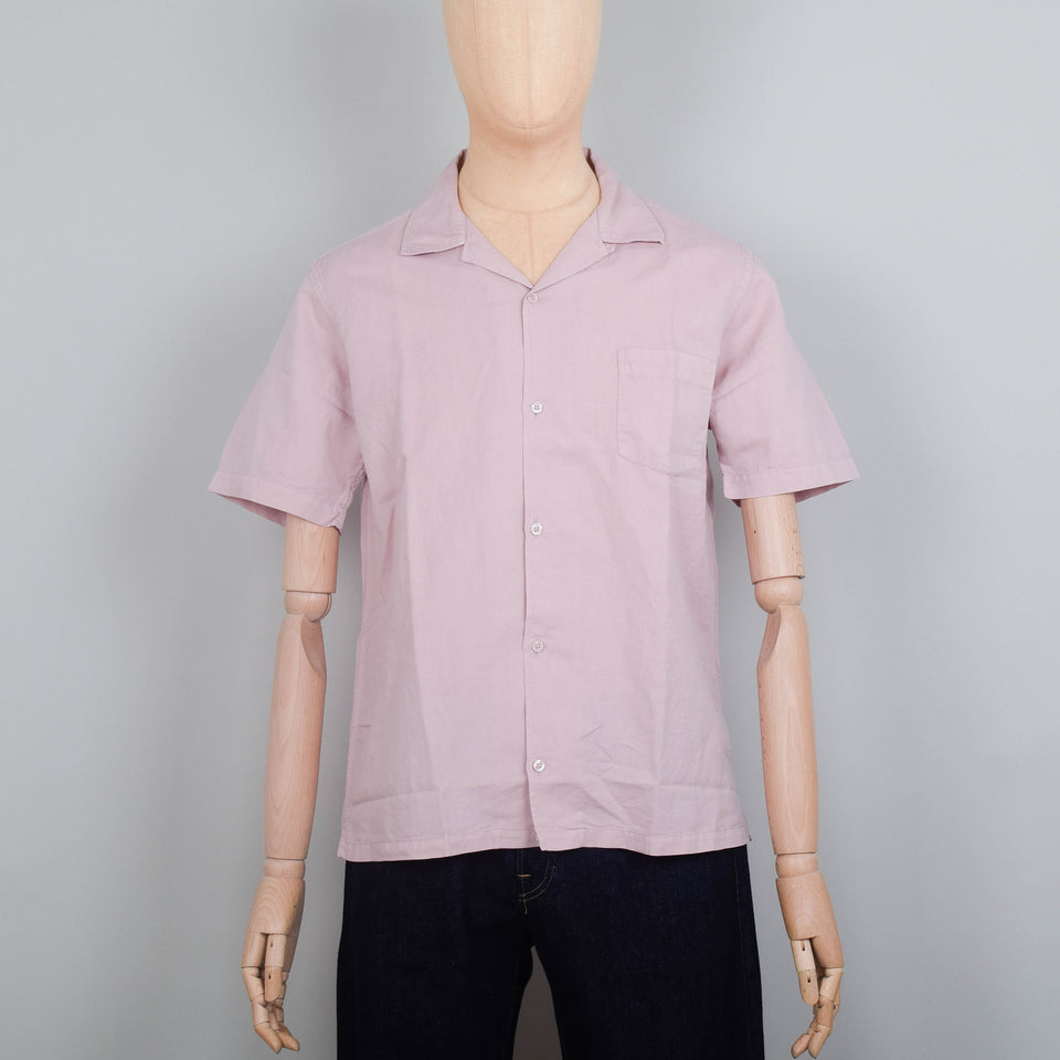 Colorful Standard Linen Short Sleeve Shirt - Faded Pink