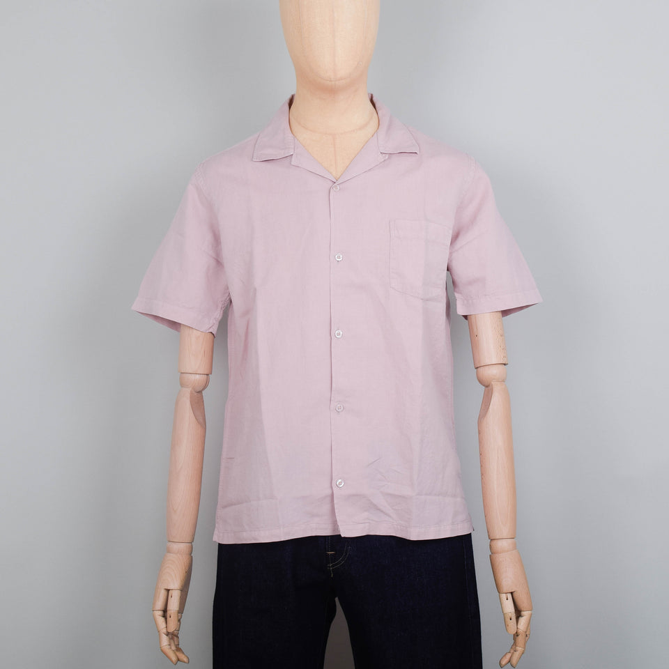 Colorful Standard Linen Short Sleeve Shirt - Faded Pink
