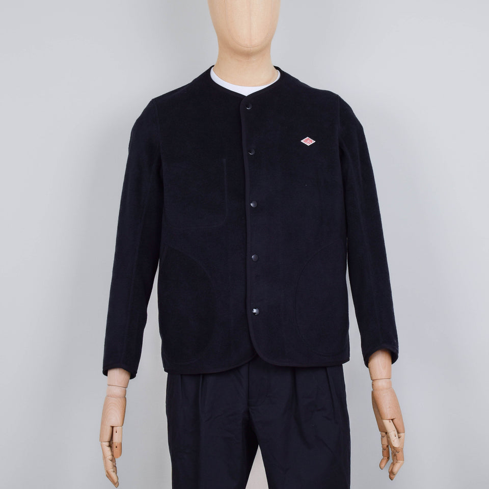 Danton Fleece Collarless Jacket - Black