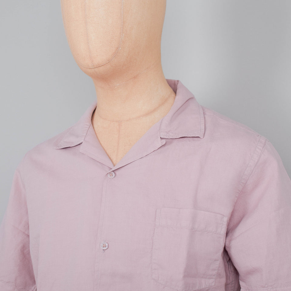 Colorful Standard Linen Short Sleeve Shirt - Faded Pink