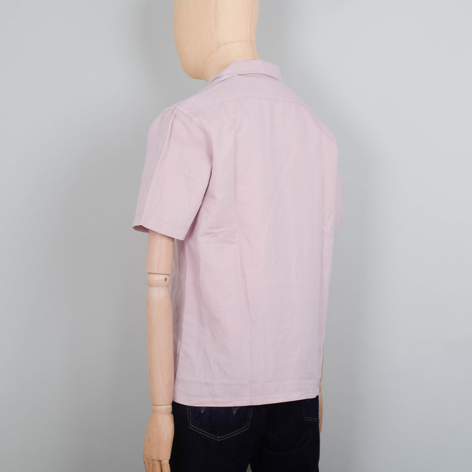 Colorful Standard Linen Short Sleeve Shirt - Faded Pink