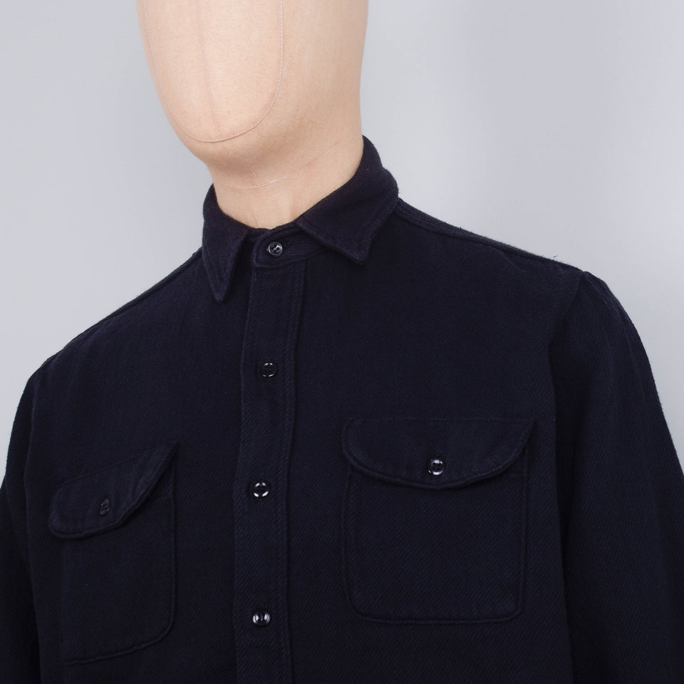 Orslow Vintage Fit Flannel Shirt - Black
