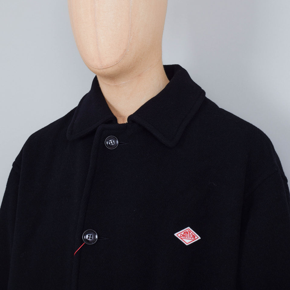 Danton Long Wool Coat - Black