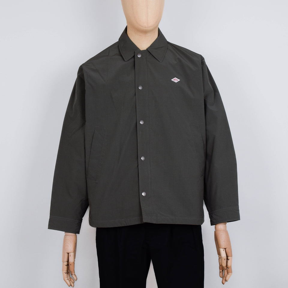 Danton Round Collar P.O Shirt L/S - Olive Chambray