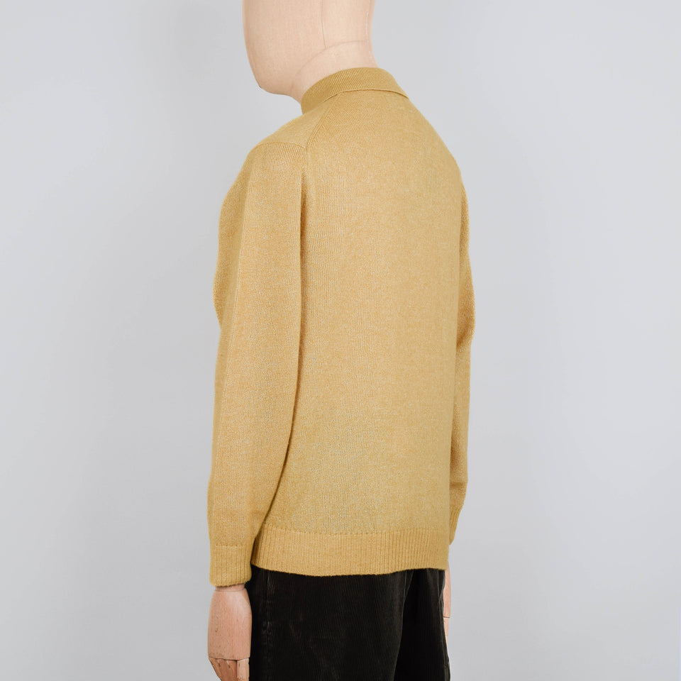 Beams Plus Knit Polo 9G Wool Silk Shaggy Yarn - Gold