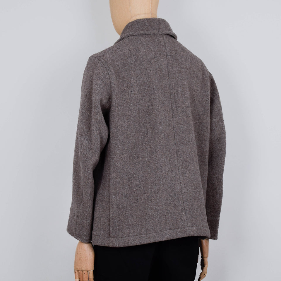 Danton Round Collar Wool Jacket A0032 - Heather Beige