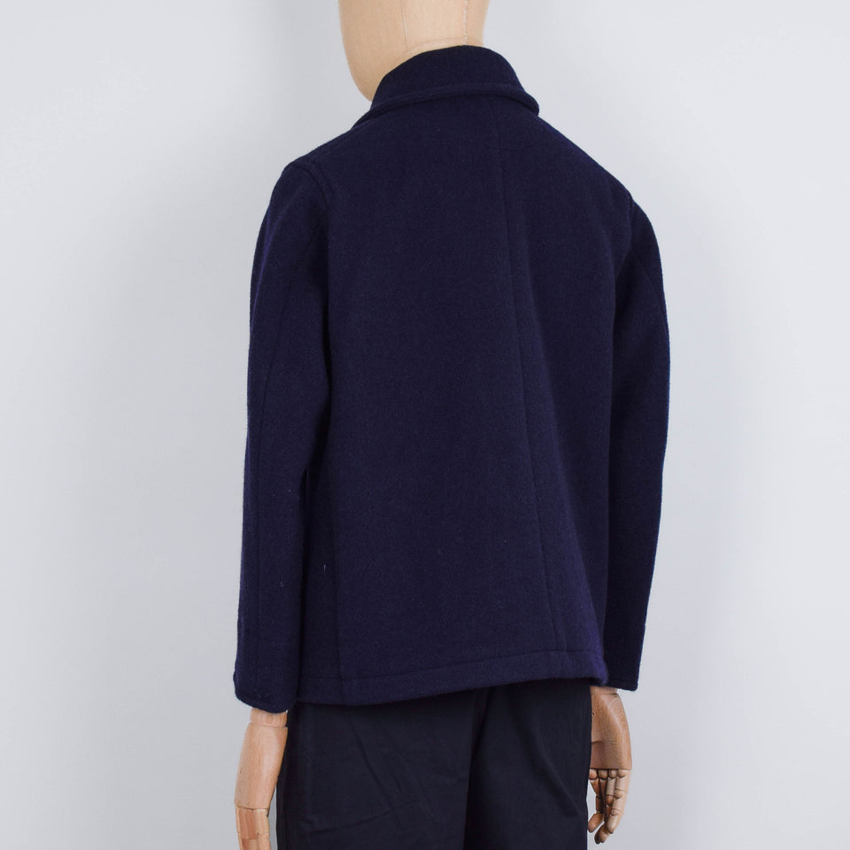 Danton Round Collar Wool Jacket A0032 - Navy