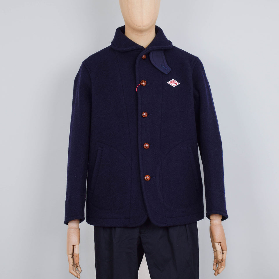 Danton Round Collar Wool Jacket A0032 - Navy